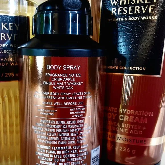 BATH & BODY WORKS 'WHISKEY RESERVE' 3-PIECE GIFT SET BODY WASH, LOTION & MIST - Picture 8 of 14